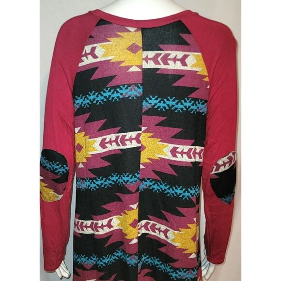 Lilypad Oversized Southwest Print Sweater Tunic - Size M - Picture 6 of 7